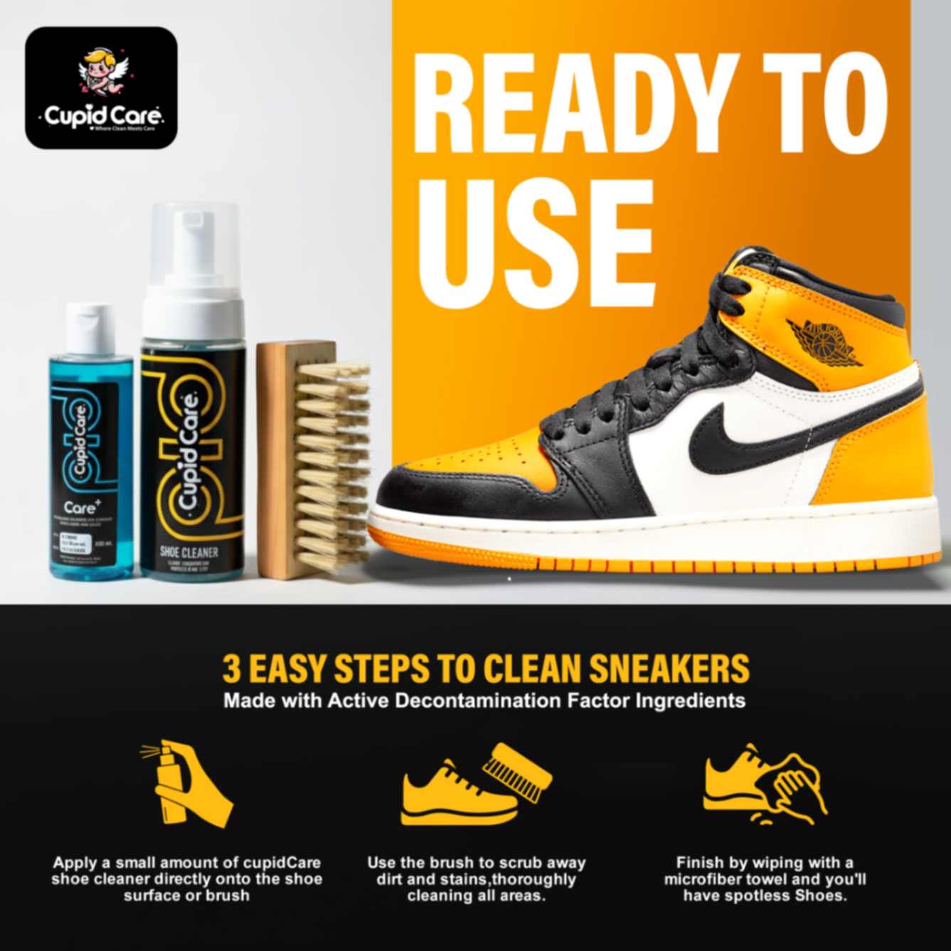 Cupid Care – 3 Step Complete Footwear Cleaning Kit